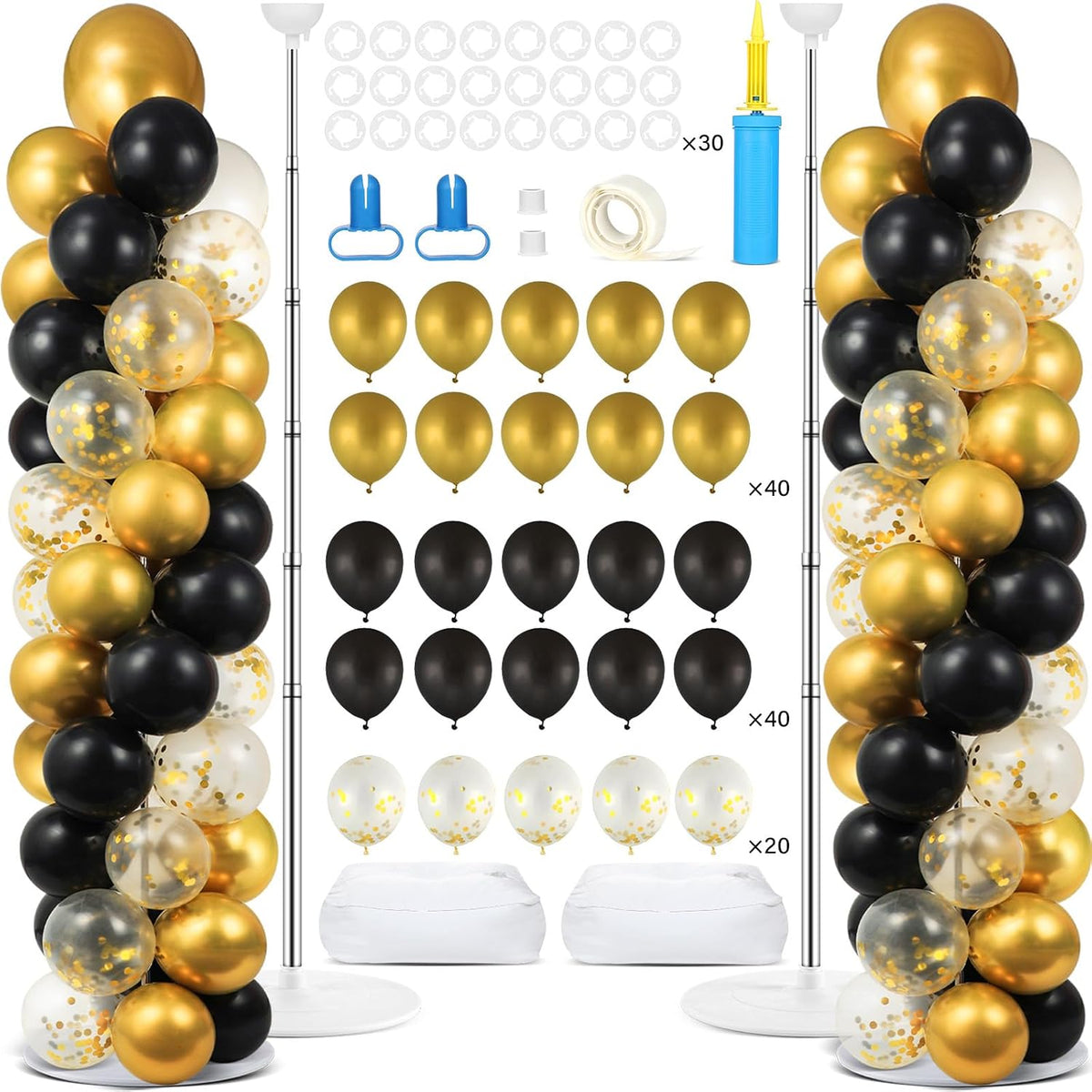 2 sets adjustable balloon column stand kit with, main product view