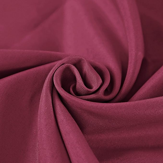120 inch Round Tablecloth Washable Polyester Table Cloth Decorative Table Cover for Wedding Party Dining Banquet（120 inch,Burgundy）