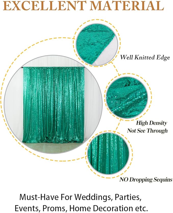 ShinyBeauty 10x10FT Green Sequin Backdrop | Grinch Christmas Photo Background | Sparkly Glitter Backdrop for Photography, Wedding, Party, and Baby Birthday Events