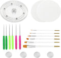 Cookie Decorating Kit Supplies Including 1 Acrylic Turntable 6 Scribe Needle 2 Silicone Mesh Mats 6 Cookie Decoration Brushes 4 Rubber Feet Bumpers