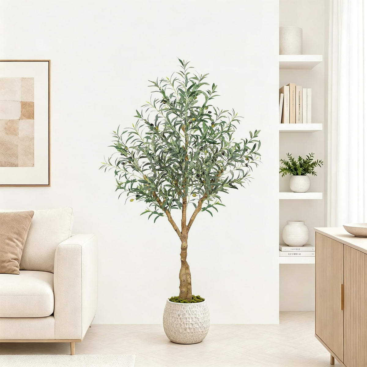 olive trees artificial indoor, 5ft tall faux olive showing dimensions
