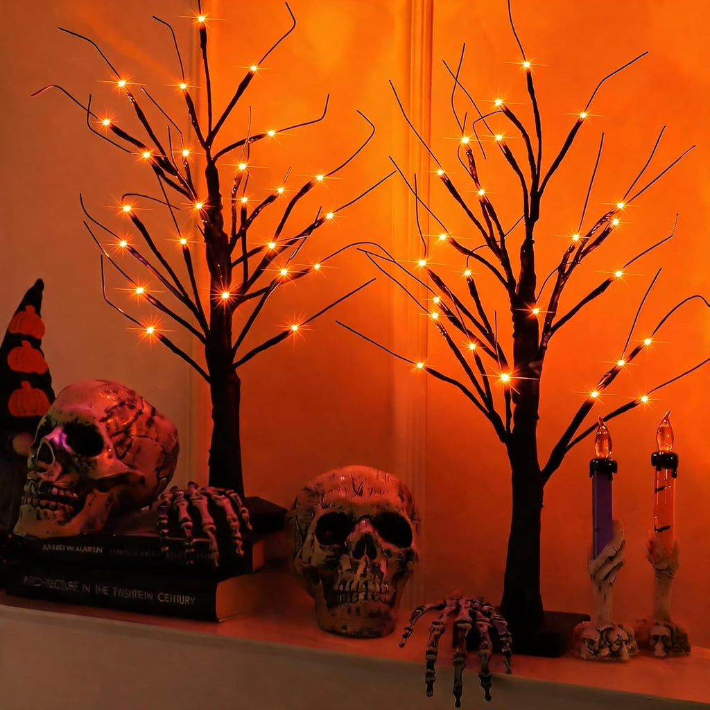 halloween decorations 2 pack 24 inch color-changing halloween on a desk or shelf