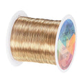 0.3mm Jewelry Wire, 28 Gauge 328FT Craft Wire Copper Beading Wire for Jewelry Making/Planting/Weaving/DIY Crafting, Soft Metal Wires [100M, Champagne Gold]