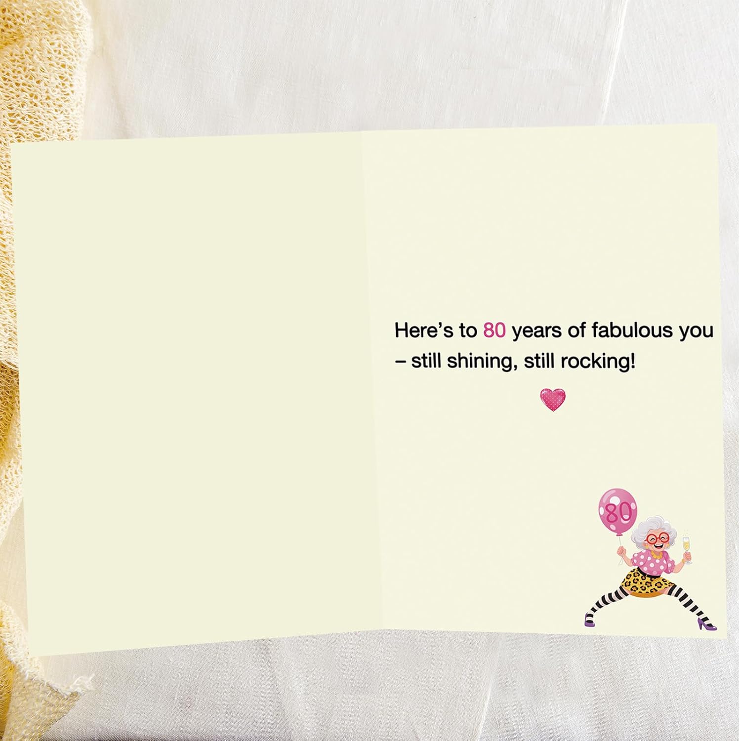 OJsensai Happy 80th Birthday Card Gifts for Women，80 Year Old birthday Decorations for Her Mom Wife Grandma
