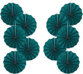 Green Birthday Decorations,DIY Green Paper Fans Hanging Decoration ,Party Supplies Party Fans 8in, Cactus Party Decorations,Wedding Graduation Events Accessories 30 Color DIY Set (Blackish Green)