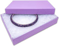 TheDisplayGuys - 25-Pack #53 Kraft Paper Cardboard Gift Boxes/Jewelry Cases w. Cotton Padding & Lid - Purple - (5.4" x 3.9" x 1.0")