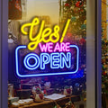 Ineonlife Open Neon Signs,Bright Led Light High Visibility Advertisement Board Electric Display Sign Walls Window Door Bar Shop Coffee Salon Hotel Store(USB Powered/13.4 * 11.8 in)