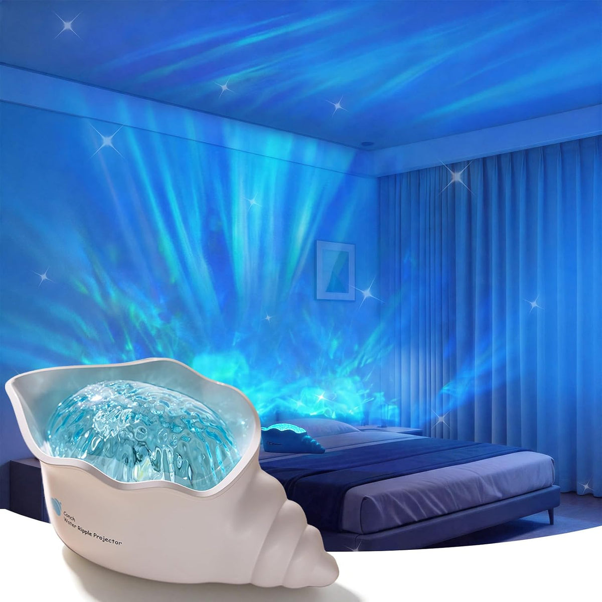 conch ocean wave projector for room decor |, main product view