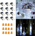 Upgraded 12 Pack Diamond Solar Wine Bottle Lights, 20 LEDs Waterproof Copper Light, Bottle Light Fairy Cork String Lights for Yard Patio Decor, DIY Birthday Gift for Mom Grandma Friend(Cool White)