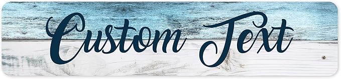 Custom Sign, Custom Street Sign, 11 Font Colors, 13 Font Styles, 4 Hole Options, 22 Sizes, 4x18 Inches, Rust Free DiBound, Fade Resistant, Made in USA by My Sign Center (Coastal)