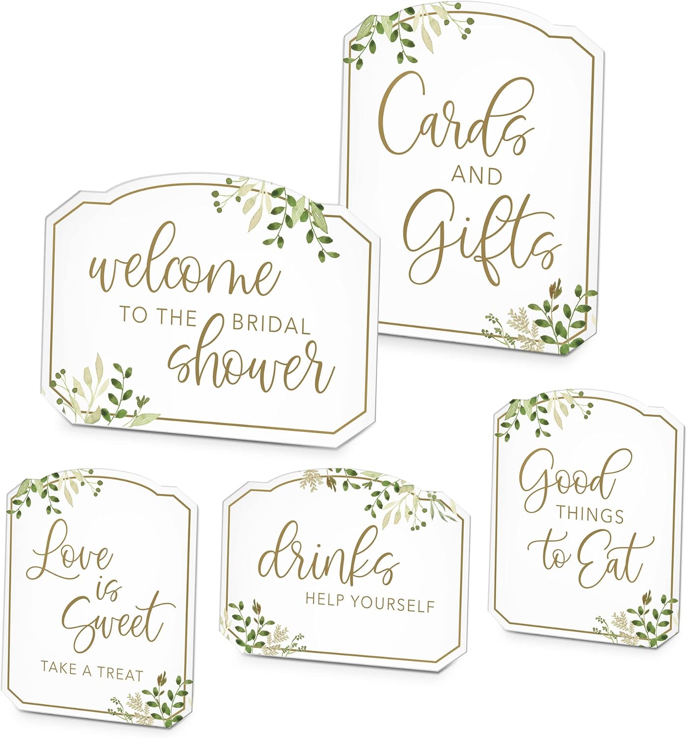 Lillian Rose Botanical Greenery Bridal Shower Sign Set