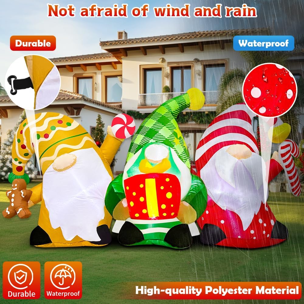 kooy 6ft christmas inflatables outdoor decorations inflatable christmas, package contents