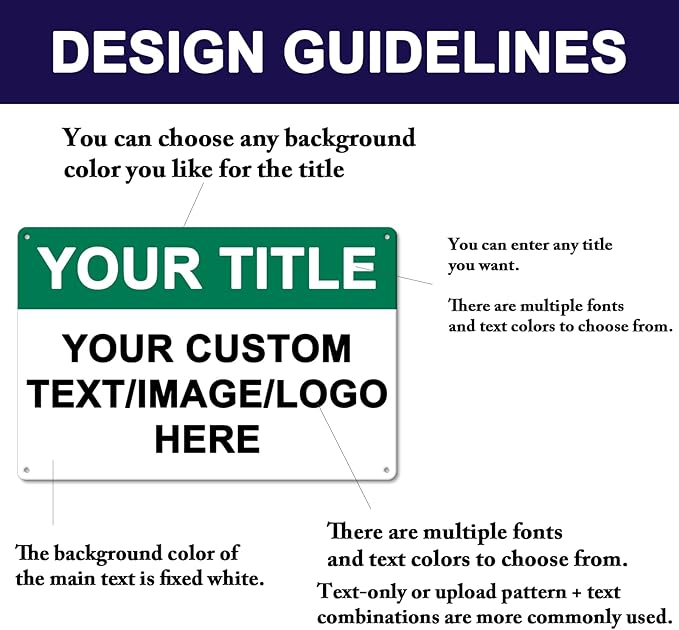 Custom Outdoor Metal Signs - 12 x 8 Aluminum Rust-Proof Entrance, Garden, Hazard, Intersection, Parking, Decorative Signs (Personalized)