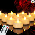 Remote Candles, 12 Pack Flameless Tea Lights Candle Battery Operated, 400+Hours LED Tea Lights with Remote, Timer Battery Votive Candle for Holidays Wedding Home