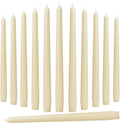 10-Inch Ivory Taper Candles - Dripless Smokeless Tapered Candle Cream Unscented Candlesticks Paraffin Wax Long Slow Burning Tall Candle Sticks for Dinner Business Wedding Restaurants 12 Pack