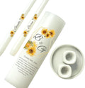 Unity Candles for Wedding, Modern Unity Set, Custom and Personalized Pillar and Taper Candles with Bible Quote, Unscented White Premium Wax, Religious and Wedding Ceremony, Special Events