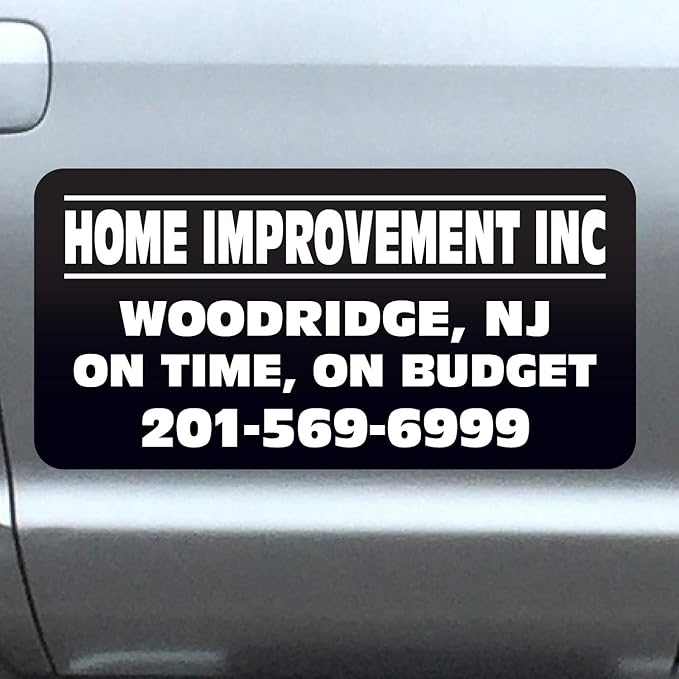 Car Magnet Signs Custom - 24"x12" (Set of 2), 30-mil Thickness with Rounded Corners (Black)