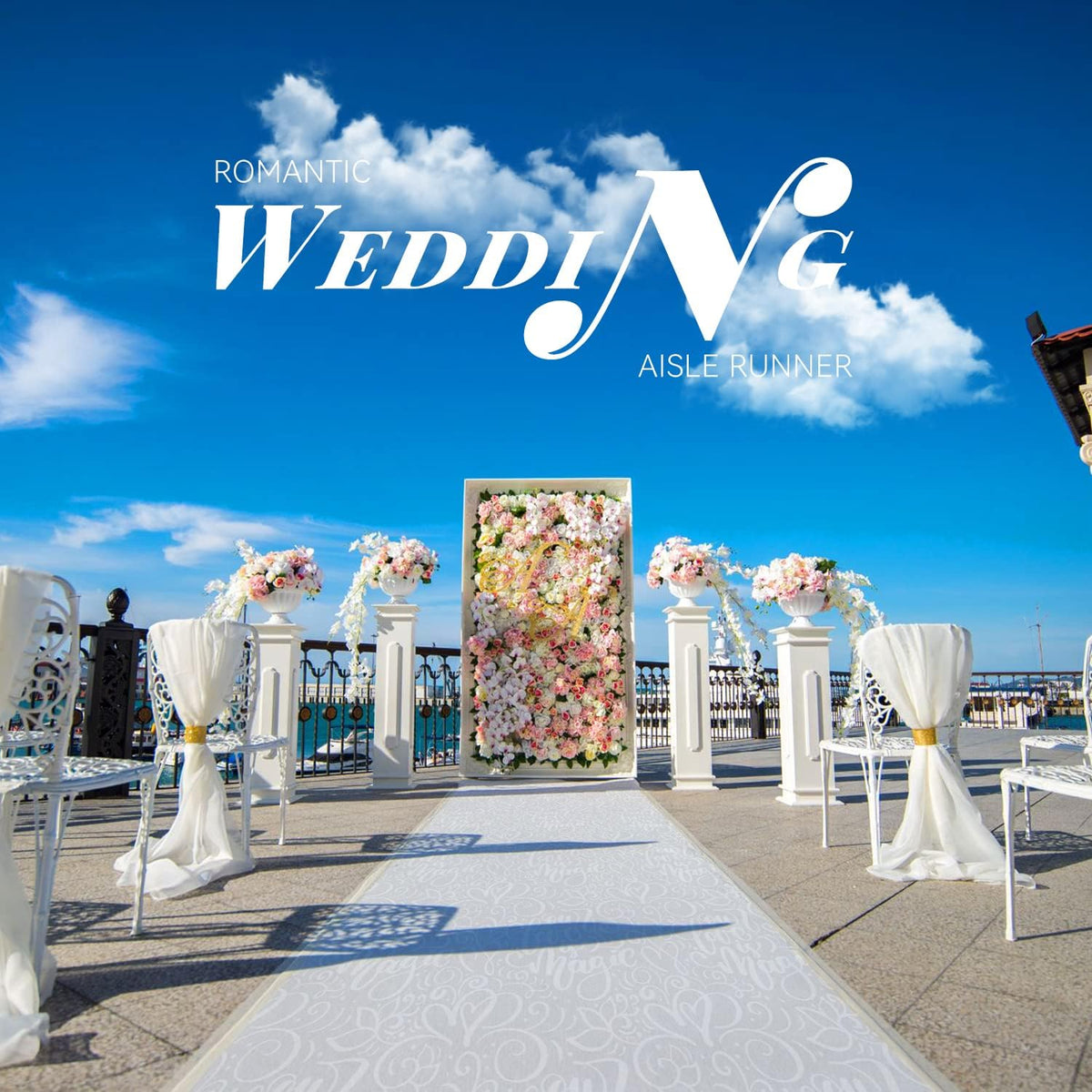 EZLucky Heart Print Aisle Runner