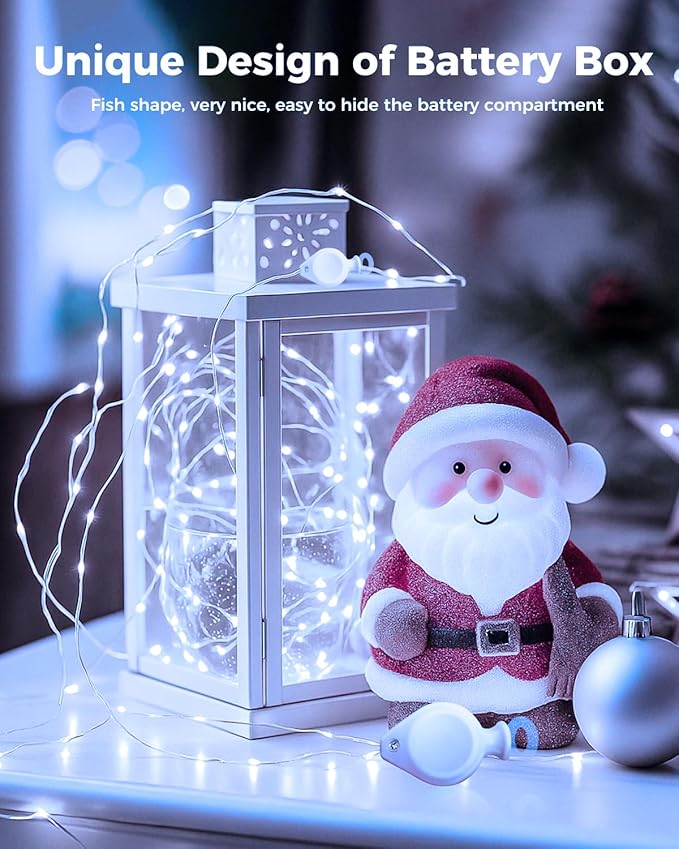 btfarm 12 Pack Fairy Lights Battery Operated, 7FT 20 LED Mini String Lights Waterproof Silver Wire for Mason Jars Centerpiece Table Crafts Bedroom Christmas Decoration, Cool White