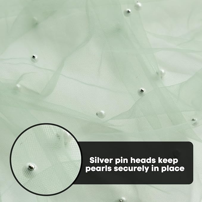 Artoid Mode Pearl Green Gauze Table Runner 120 Inch 10FT, Seasonal Sheer Dining Holiday Wedding Birthday Baby Shower Table Decor for Home Party