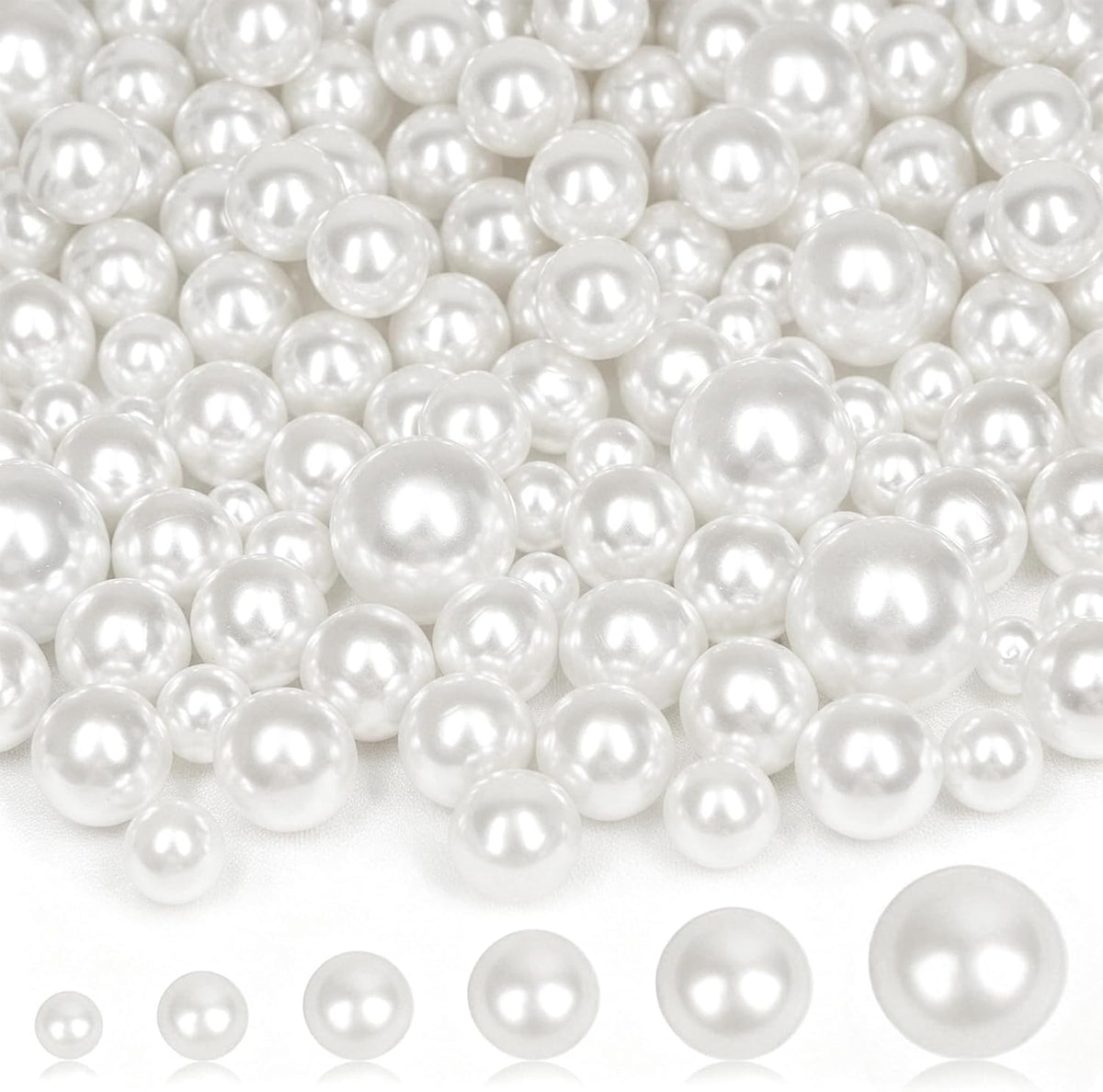 white no hole pearl beads for crafting and, main product view