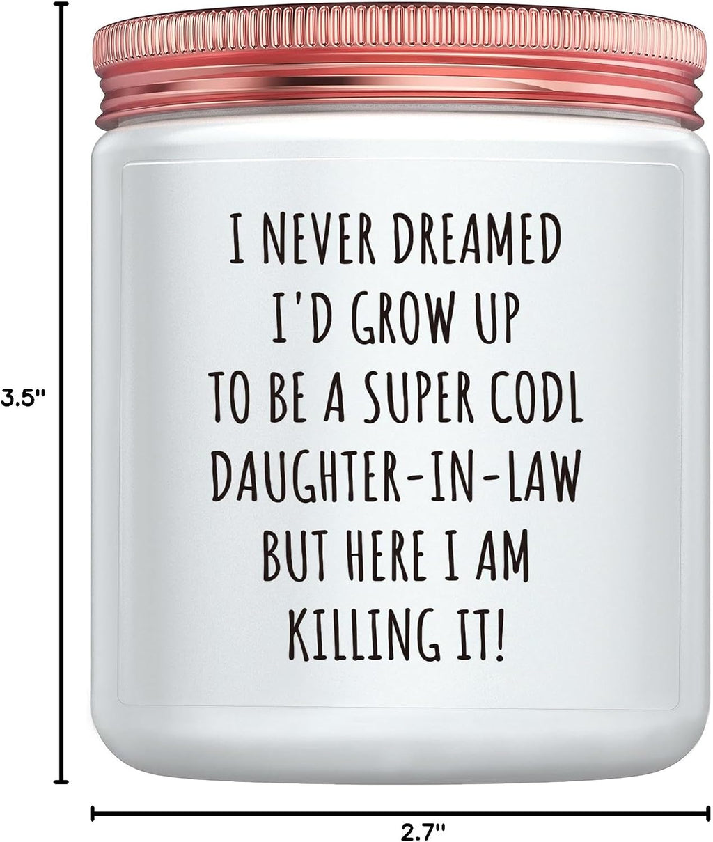 Funny Daughter in Law Gifts from Mother-in-Law, Adult DIL Wife Birthday Mothers Day Christmas Wedding Presents