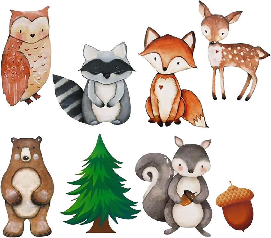 Woodland Animals Party Decorations – Cake Toppers, Cupcake Picks & Table Centerpieces for “Wild One” Camping, Baby Showers and Birthdays Party Supplies (24-Piece Forest Animals)
