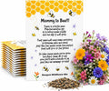 Mommy to Bee Seed Packets | Girl or Boy Baby Shower Favors for Guests | 20 Wildflower Seeds Packets | Pre-Filled | Bouquet Wildflower Mix | Non-GMO Seeds | Gender Neutral | Oh Baby | Gifts
