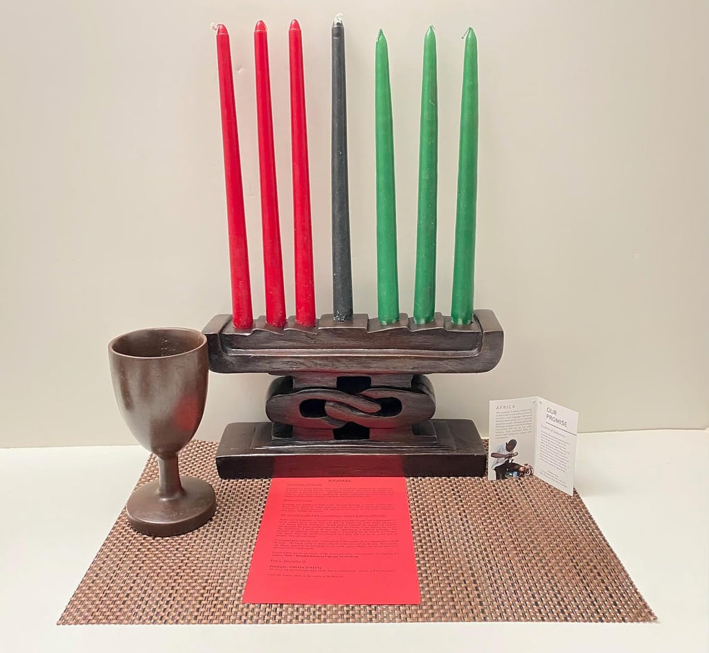 Kwanzaa Unity (UMOJA) Celebration Set (Brown) - Handmade in Ghana