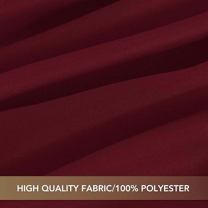 sancua Square Tablecloths 85x85 Inch Burgundy - Fabric Table Cloth for Square or Round Tables, Washable Polyester Table Cover for Christmas Dinner, Holiday Party, Decorative Display Tables