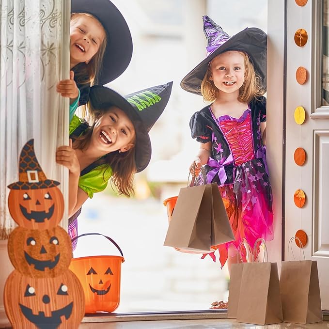 METRONIC Kraft Paper Gift Bags with Handles 8x4.75x10.5 Inch 600 Pcs | Christmas, Birthday Party Favors, Retail Shopping, Small Business Bulk | Brown Gift Wrap Bag