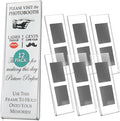 Photo Booth Frames - 2x6 Inch Clear Acrylic Magnetic Picture Frame for Refrigerator, Office Cabinet, Locker, or Dishwasher - 12 Count