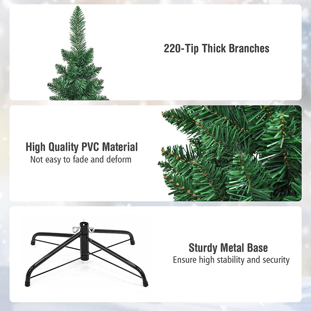 happygrill 5ft pencil christmas tree slim xmas tree showing dimensions