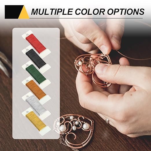 MECCANIXITY 190 Yards/575 Feet 27 Gauge Metal Floral Wire Gold Tone Flexible Paddle Thin Floral Wires for Craft, Christmas Wreath, Flower Arrangement, Wedding, Total 5 Roll