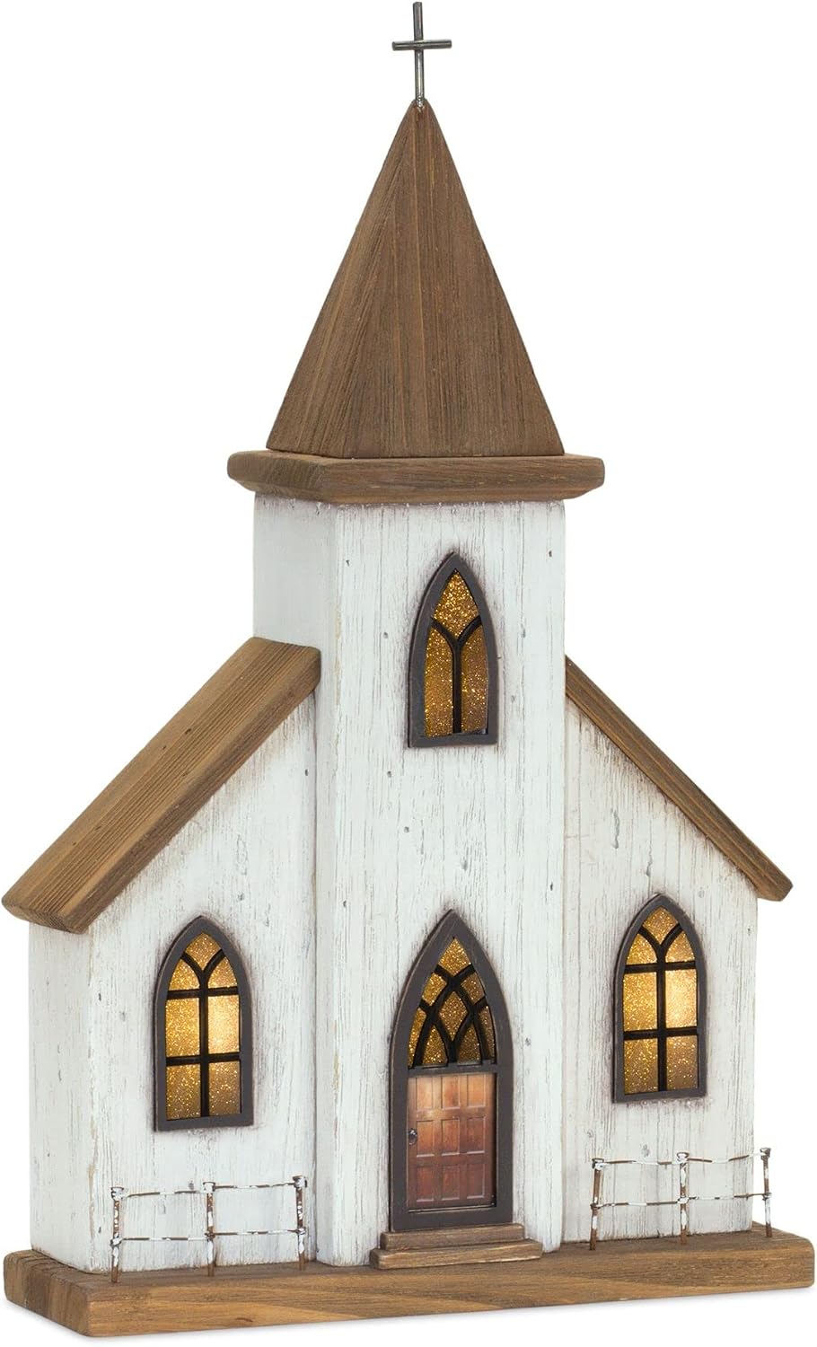 melrose church figurine, 17.75-inch height, wood and iron, main product view