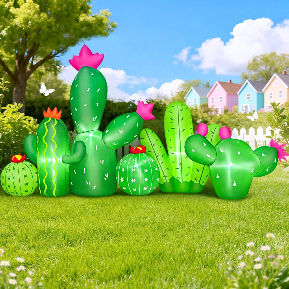 kooy 6ft cinco de mayo inflatables cactus, mexican, main product view