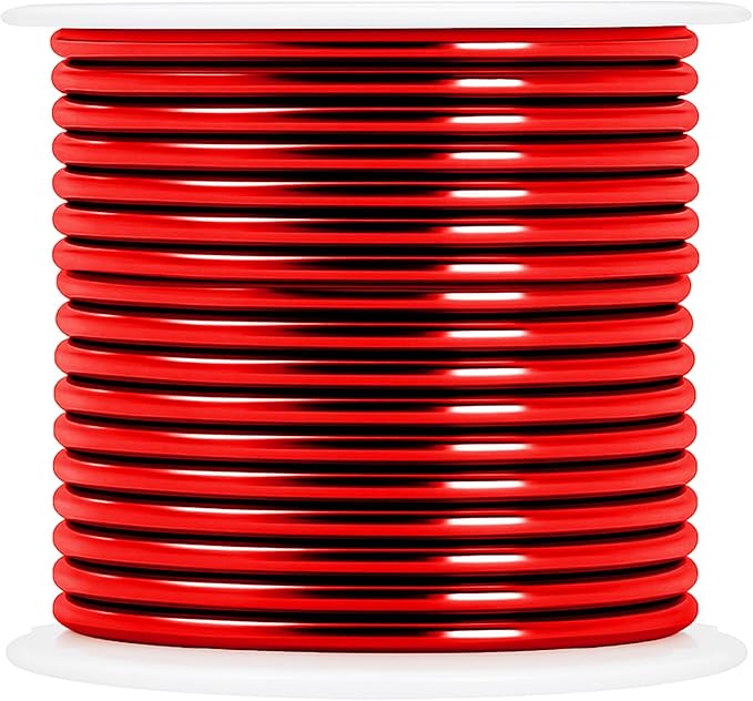 Mandala Crafts 14 Gauge Anodized Aluminum Craft Wire for Jewelry Making – 330 FT Colored Flexible Silver Copper Purple Gold Brown Red Wire - Bendable for Bonsai Armature Crafting Sculpting