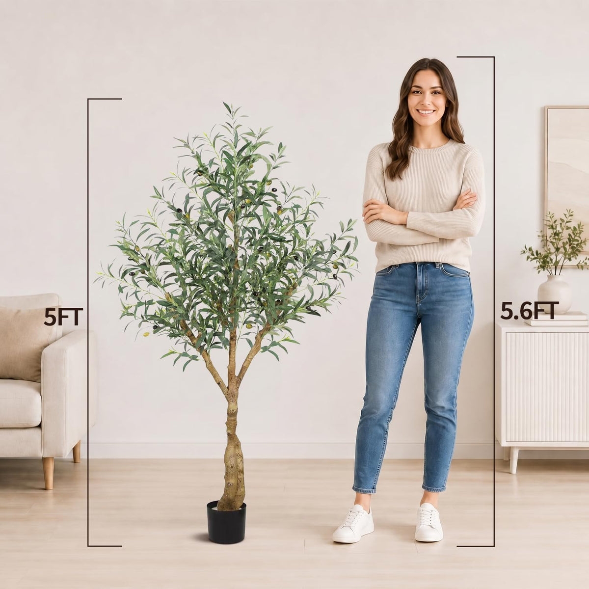 olive trees artificial indoor, 5ft tall faux olive, package contents