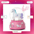 Shatterproof Unicorn Snow Globe for Girls - Hand-Painted Musical Water Globe with Glitter - Plastic Unbreakable Kids Snow Globe - Gift for Toddlers & Little Girls Ages 3+