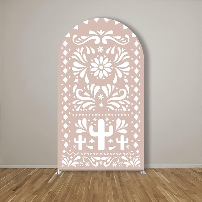 Mexico Theme Arch Stand Covers Fiesta Wedding Party Elastic Fabric Background Birthday Baptismx Baby Shower Decor Props (120x220cm(W48''H86''),G-3762)