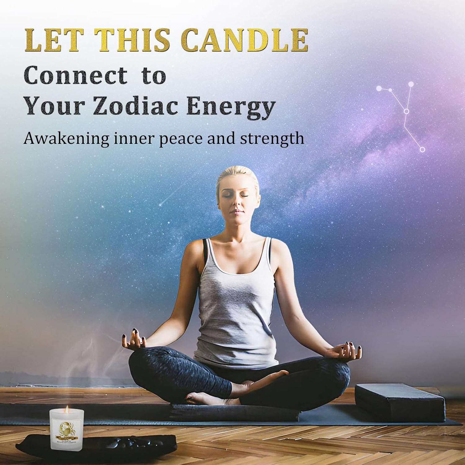 Cancer Gifts for Women,Zodiac Scented Candles with Crystals and Healing Stones,Cancer Gifts for Birthday,Graduation,Retirement,Meditation Yoga.Best Gift for Her,Mom,Sister,Teacher,Friends