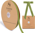 Sage Green Velvet Ribbon 3/8'' 25 Yards for Christmas Tree, Gift Wrapping, Flower Bouquet, Wreath Decorations, Bow Making