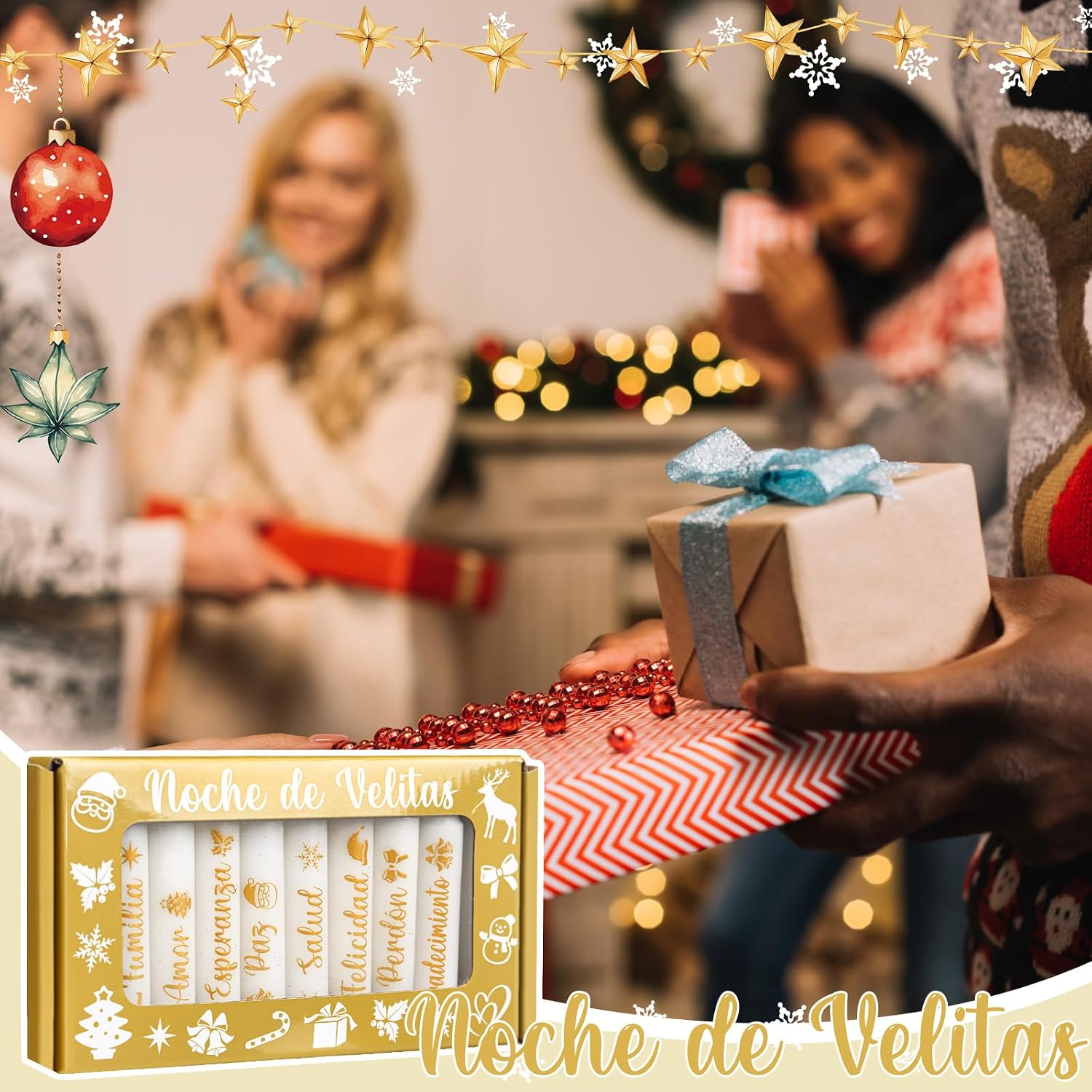 Conelist 10 Pcs Colombia Candle Night Supplies Spell Taper Candles Deseos Velitas para El 7 De Diciembre Velitas for Christmas Virgin Day Navidad para El Dia De La Virgen(Gold,4",Candle Night)