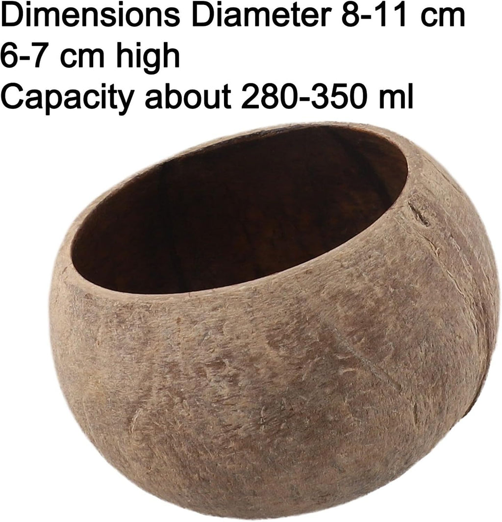Coconut Shell Candle Holder Decorative Bowl for Home Decor and Aromatherapy, Handmade Sustainable Brown Round Cup(primitive shell)