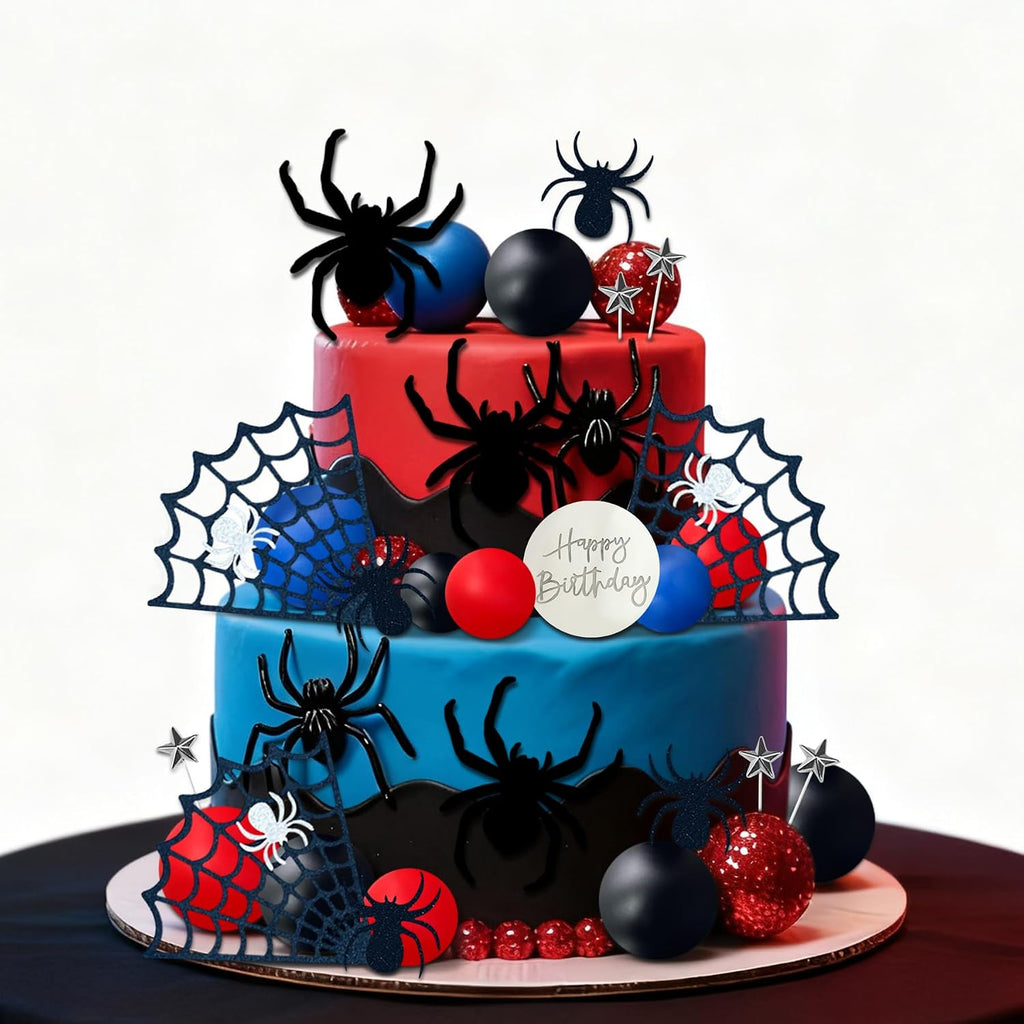 Spider Cake Topper Spider Web Cake Decoration