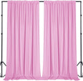 Sugargirl 10x10FT Pink Backdrop Curtains Polyester Photo Backdrop Drapes Curtains 2 Panels with Rod Pockets for Party Birthday Wedding Photography Home Decoration