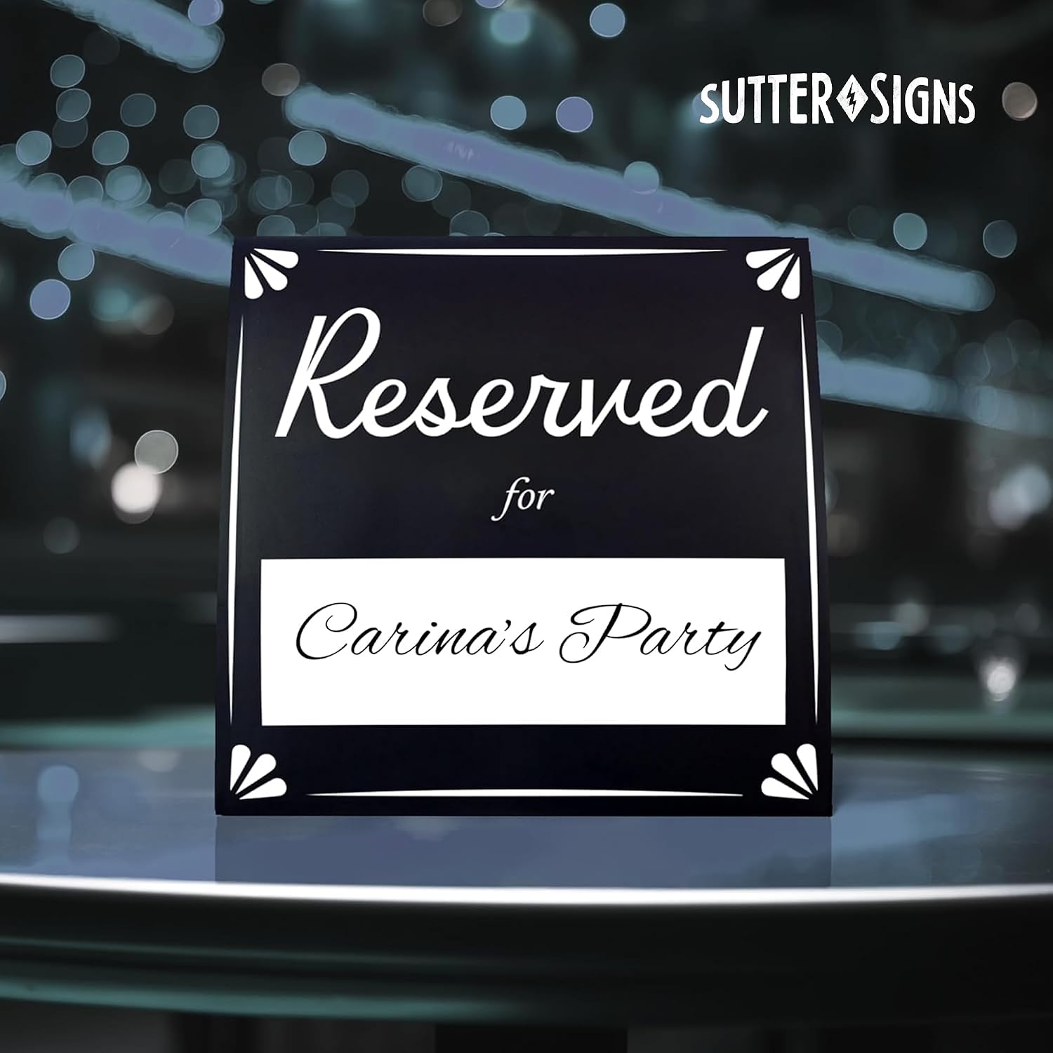 Reserved For Table Signs 20 Pack | Table Tent Place Cards for Weddings, Restaurants, Events