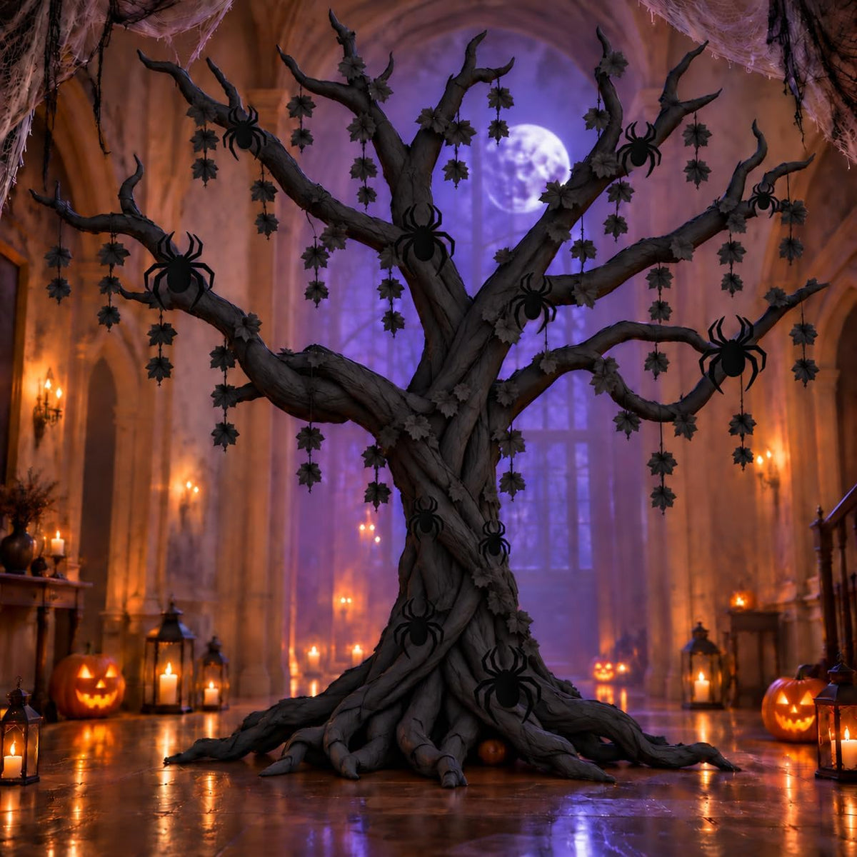 halloween diy black maple tree set, large halloween, package contents