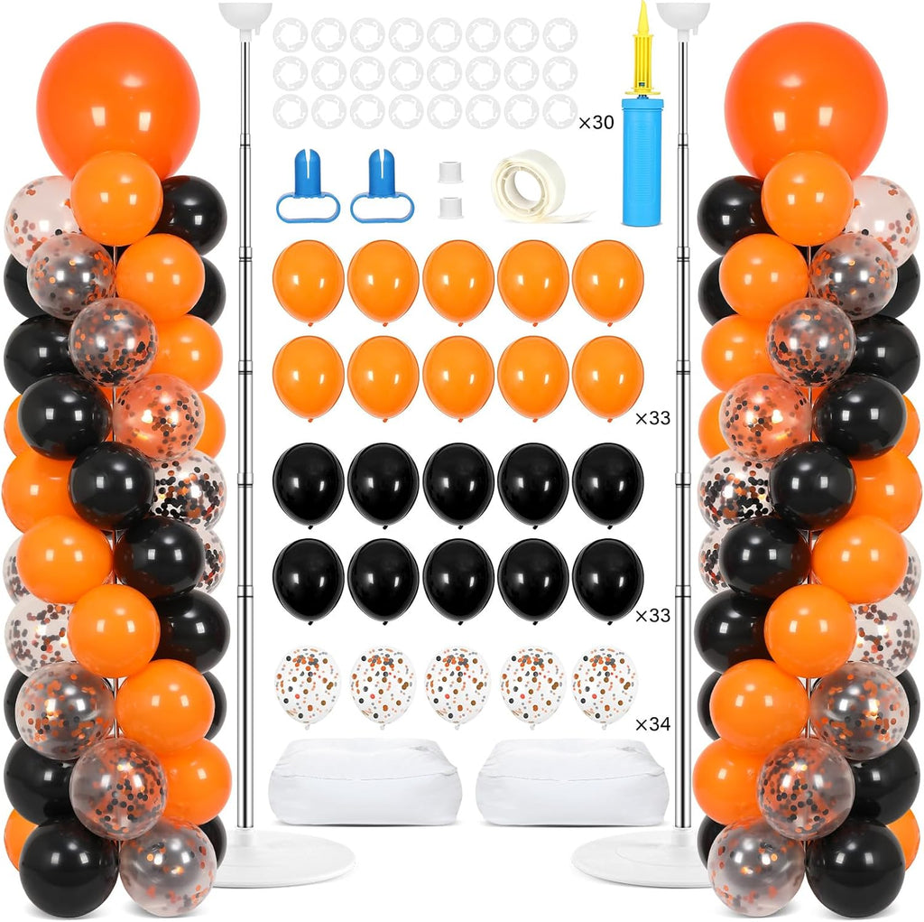 2 sets adjustable balloon column stand kit with shown in use
