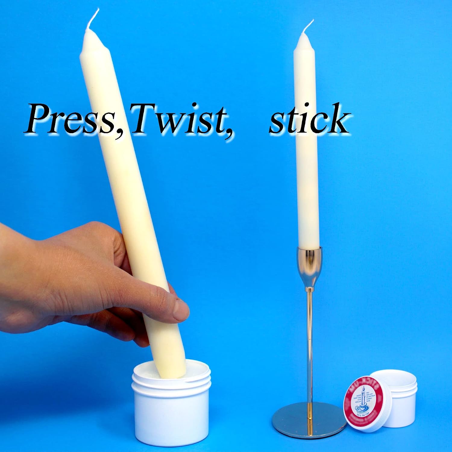 Stick-um Candle Adhesive - 2 pk Candle Stick Adhesive 2oz - Taper Candle Glue - Candle Stay Secure - Candlestick Adhesive - Stickum Candle Adhesive Stickum Grip - Candle Accessories